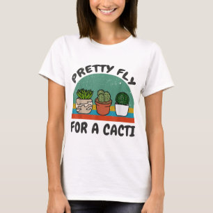 Camiseta Graciosa Bonito de Cactus vuela por un Cacti Succu