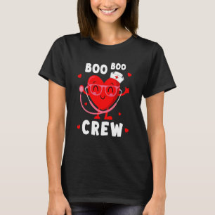 Camiseta Graciosa Boo Boo Crew Valentine Nurse Heart Stetho