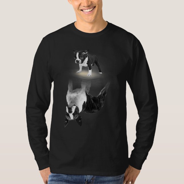 Camiseta Graciosa Bostie Mom Para Boston Terrier Dogs (Anverso)