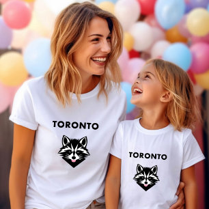 Camiseta Graciosa burla de Raccoon de Toronto color claro