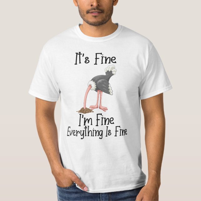 Camiseta Graciosa cabeza de avestruz en arena (Anverso)