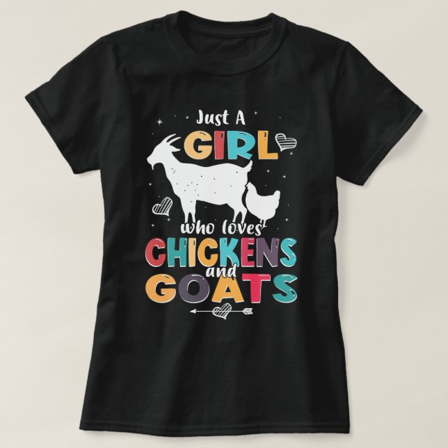 Camiseta Graciosa cabra Solamente un Chica que ama a las ca (Diseño del anverso)