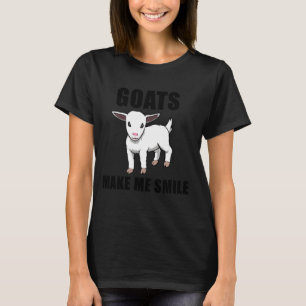 Camiseta Graciosa Cabra Sonriente Cute