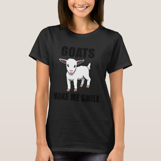 Camiseta Graciosa Cabra Sonriente Cute (Anverso)
