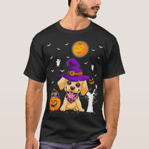Camiseta Graciosa calabaza Gorra de brujas Labrador Recuper