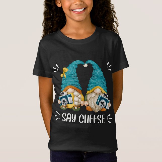 Camiseta Graciosa Cámara De Fotografía Gnoms Para Fotógrafo (Anverso)