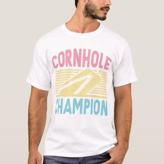 Camiseta graciosa campeona de Cornhole para la noc