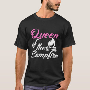 Camiseta Graciosa Camping Trip Mom - Reina De La Fogata