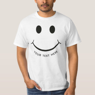 Camiseta Graciosa cara feliz agregar tu texto