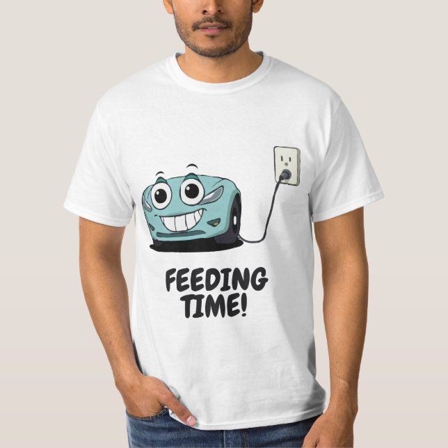 Camiseta Graciosa carga Tesla - Tiempo de alimentación (Anverso)