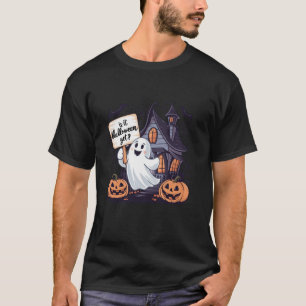 Camiseta Graciosa casa burlona de boo fantasma embotellada