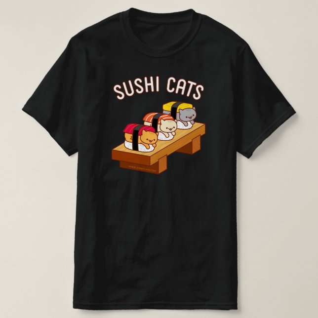 Camiseta Graciosa Cat - CATS SUSHI (Diseño del anverso)