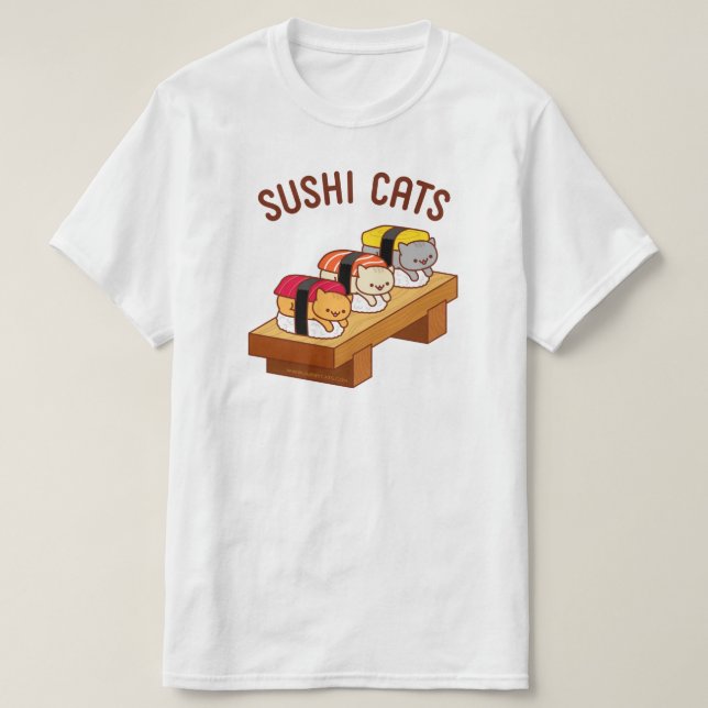 Camiseta Graciosa Cat - CATS SUSHI (Diseño del anverso)