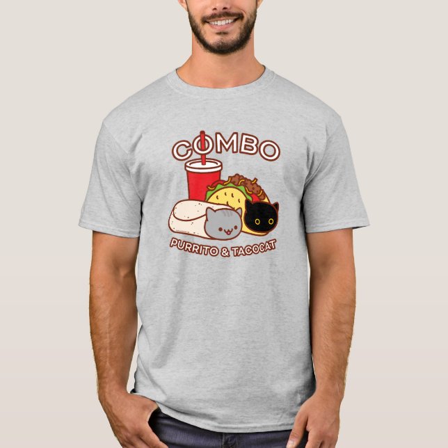 Camiseta Graciosa Cat - Combo PURRITO & TACO CAT (Anverso)