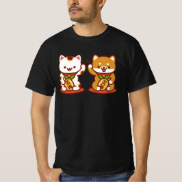 Camiseta Graciosa Cat - Maneki-neko High Five