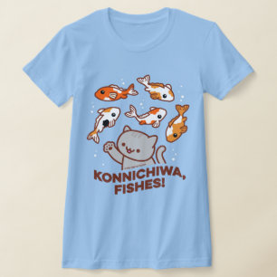 Camiseta Graciosa Cat - PESCADOS KONNICHIWA