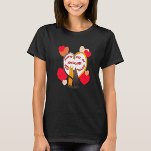 Camiseta Graciosa Cats Valentine Day Cita Yo seré tu Vale