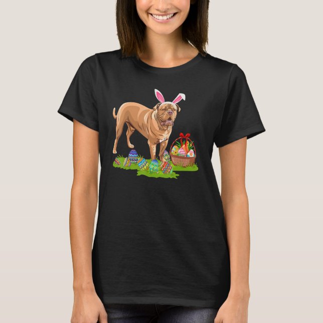 Camiseta Graciosa caza de huevos de Pascua Bunny Dogue De B (Anverso)