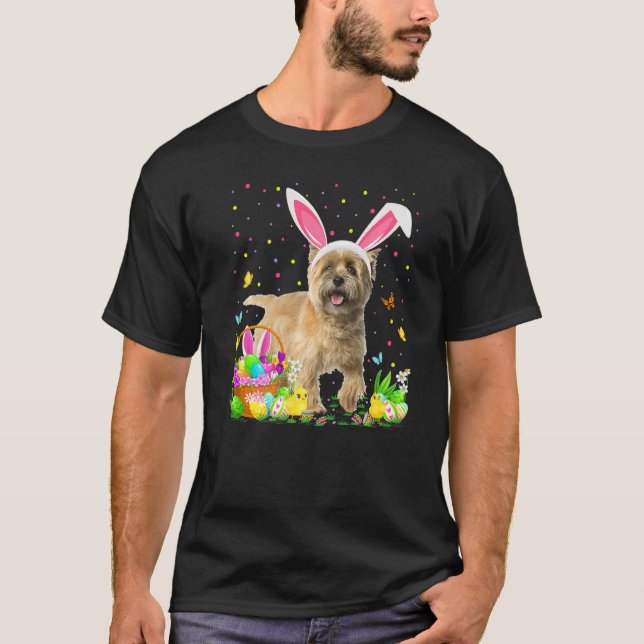 Camiseta Graciosa caza de huevos de Pascua en Cairn Terrier (Anverso)