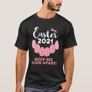 Camiseta Graciosa caza de huevos en cuarentena en el día de