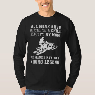 Camiseta graciosa: Celebren a sus madres Snowmobil