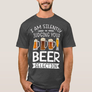 Camiseta Graciosa Cerveza Artística Bebiendo Silenciosament
