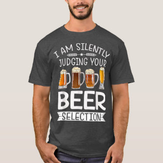 Camiseta Graciosa Cerveza Artística Bebiendo Silenciosament