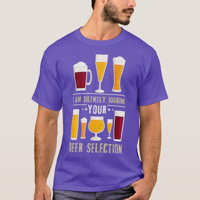 Camiseta Graciosa cerveza de artesanía que bebe silenciosam (Anverso)