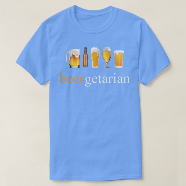 Camiseta Graciosa cerveza de diseño vegetariano para el amo (Diseño del anverso)