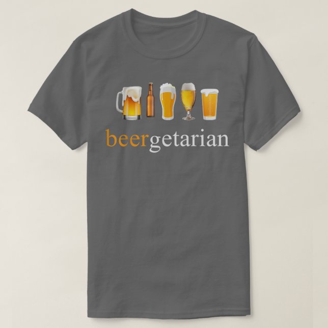 Camiseta Graciosa cerveza de diseño vegetariano para el amo (Diseño del anverso)