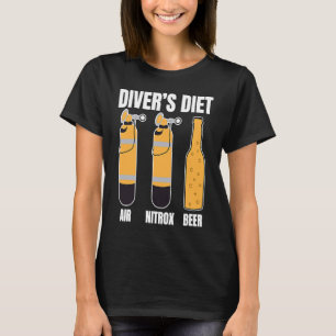 Camiseta Graciosa Cerveza Diver Buceando Deportes Acuáticos