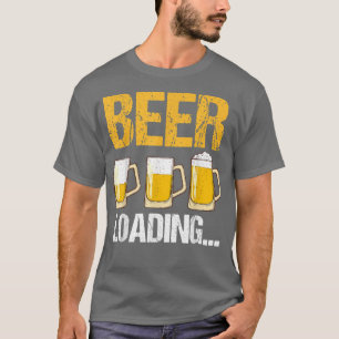 Camiseta Graciosa Cerveza Sarcástica Cargando Fiesta Bebien