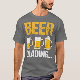 Camiseta Graciosa Cerveza Sarcástica Cargando Fiesta Bebien