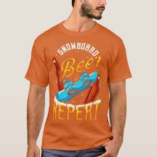 Camiseta Graciosa cerveza Snowboard Repetir Snowboarding