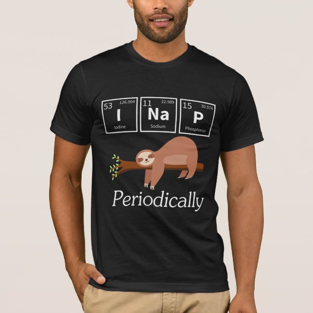 Camiseta Graciosa ciencia Pun Química Sloan Nap Lover (Anverso)