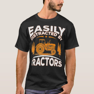 Camiseta Graciosa Cita Agrícola Regalo Fácilmente Distraído
