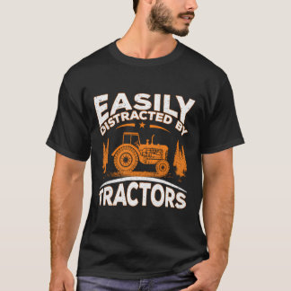 Camiseta Graciosa Cita Agrícola Regalo Fácilmente Distraído
