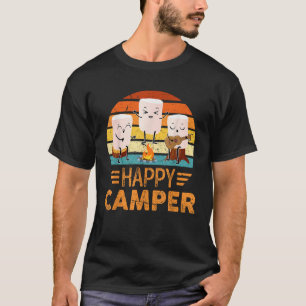 Camiseta Graciosa Cita De Camper De Marshmallow Feliz Para