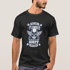 Camiseta Graciosa Cita de Plomero Gag Skull Tattoo - No lo