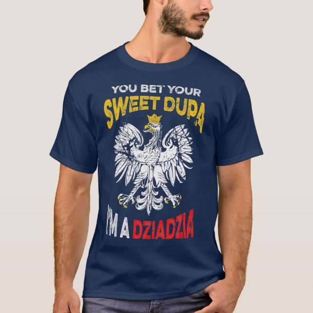 Camiseta Graciosa cita del abuelo polaco a Dziadzia (Anverso)