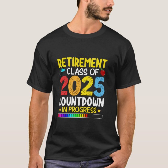 Camiseta Graciosa Clase De Jubilación De La Cuenta Regresiv (Anverso)