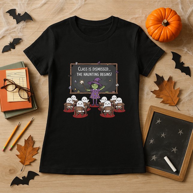Camiseta Graciosa clase de profesor de Halloween es descart (Subido por el creador)