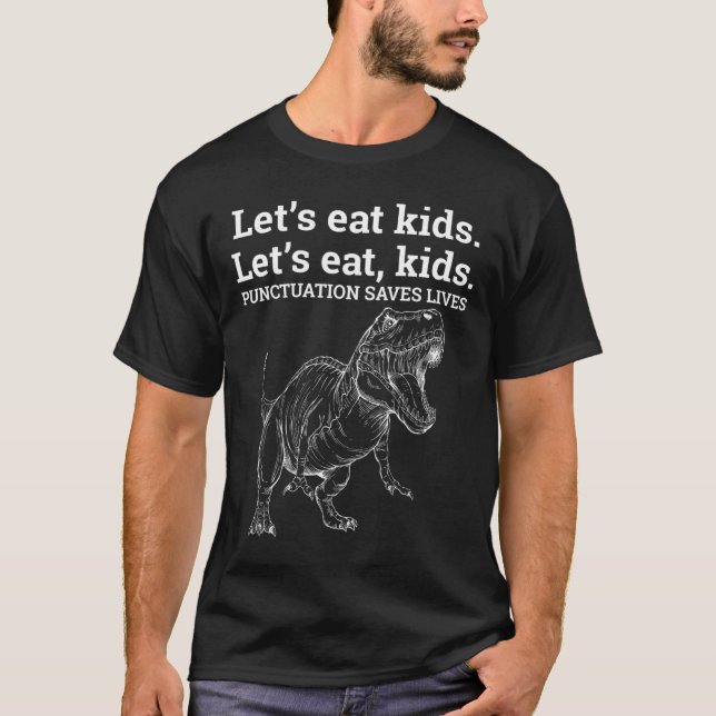 Camiseta Graciosa comamos la puntuación de los niños salva  (Anverso)