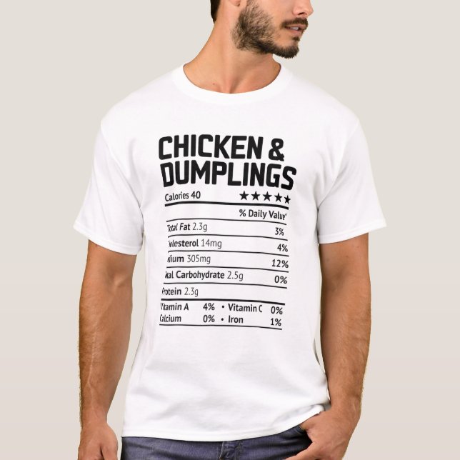 Camiseta Graciosa Comida De Acción De Gracias - Pollo Y Dum (Anverso)