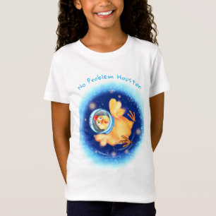 Camiseta graciosa con astronauta de pollo - No hay