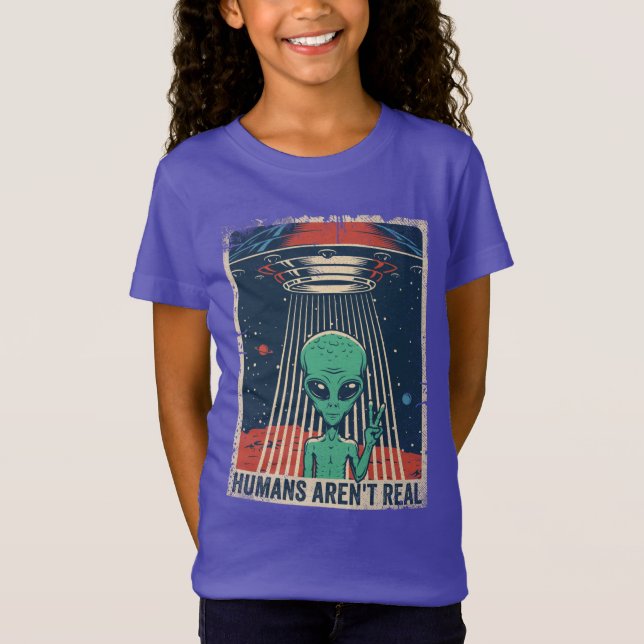 Camiseta Graciosa conspiración espacial de OVNI alienígena (Anverso)