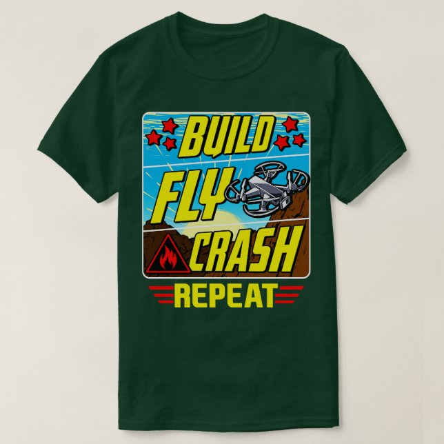 Camiseta Graciosa construcción de choque de vuelo repetició (Diseño del anverso)