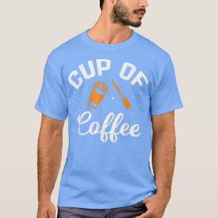 Camiseta Graciosa Copa de Café Femeninas Café Mascara Real