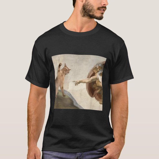 Camiseta Graciosa Creación De Dios De Adán Meme Jesús (Anverso)