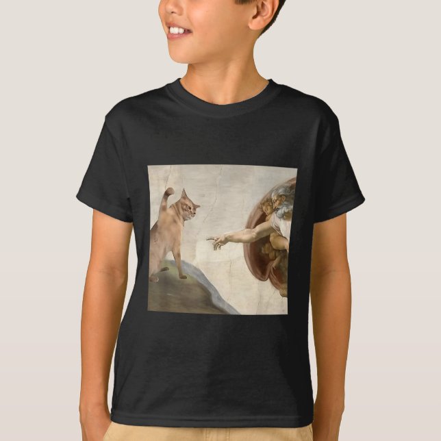 Camiseta Graciosa Creación De Dios De Adán Meme Jesús (Anverso)